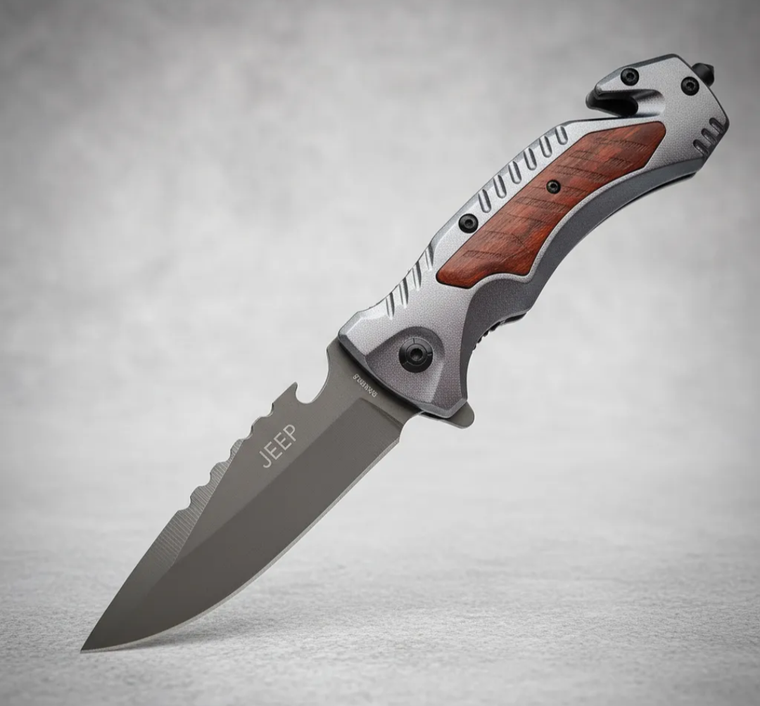 canivete sgenerico tatico resgate com quebra vidros e corta cinto