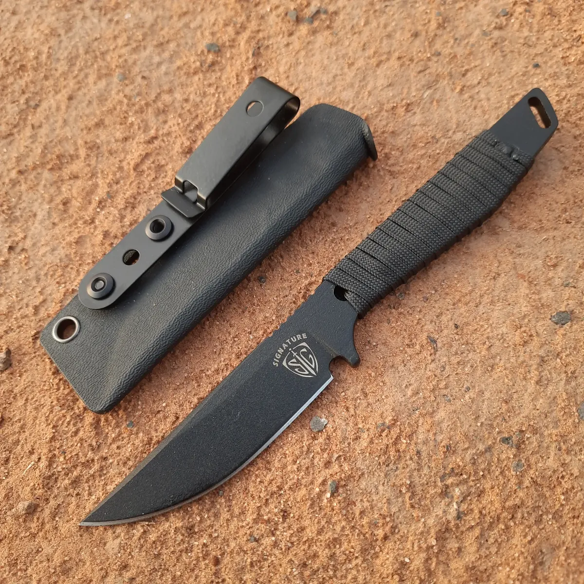 Faca Edc Fall Signature Bushcraft Cabo Paracord Bainha Kydex