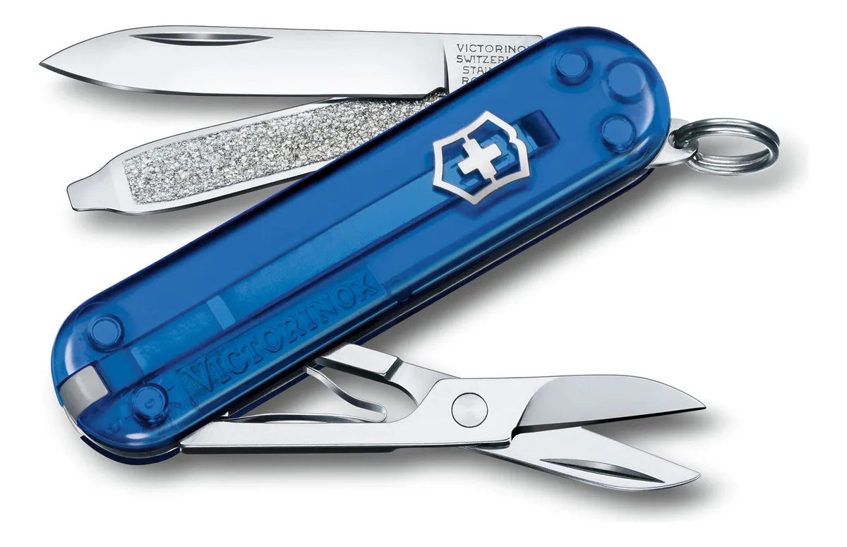 canivete chaveiro canivete victorinox azul translucido