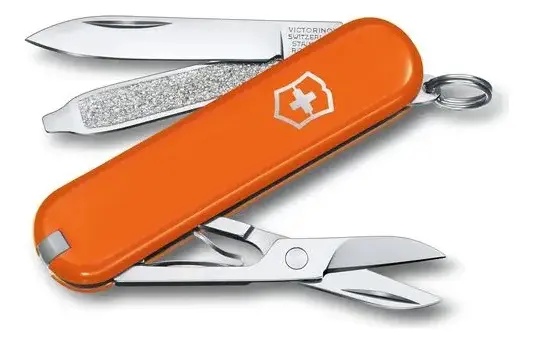 canivete chaveiro canivete victorinox classic sd laranja