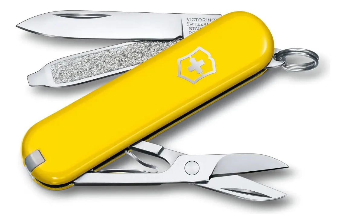 canivete suiço canivete victorinox 58mm classic sd amarelo